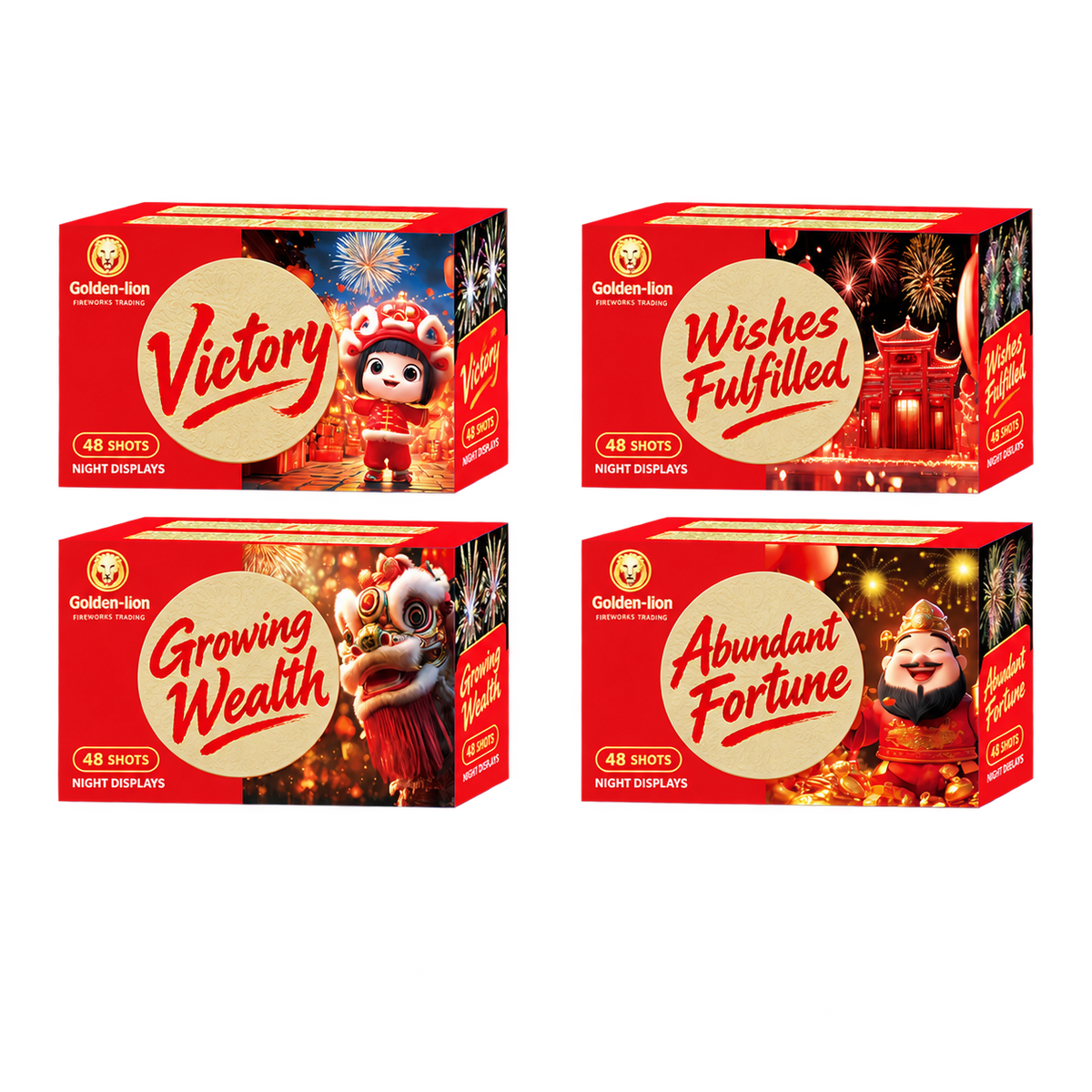 Victory / Wishes Fulfilled / Growing Wealth / Abundant Fortune · 48 Shots